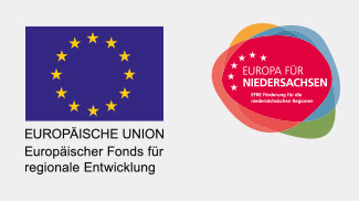 Logo der Europäischen Union zur Förderung einer Stahlbauhalle und CNC Werkzeugmaschine